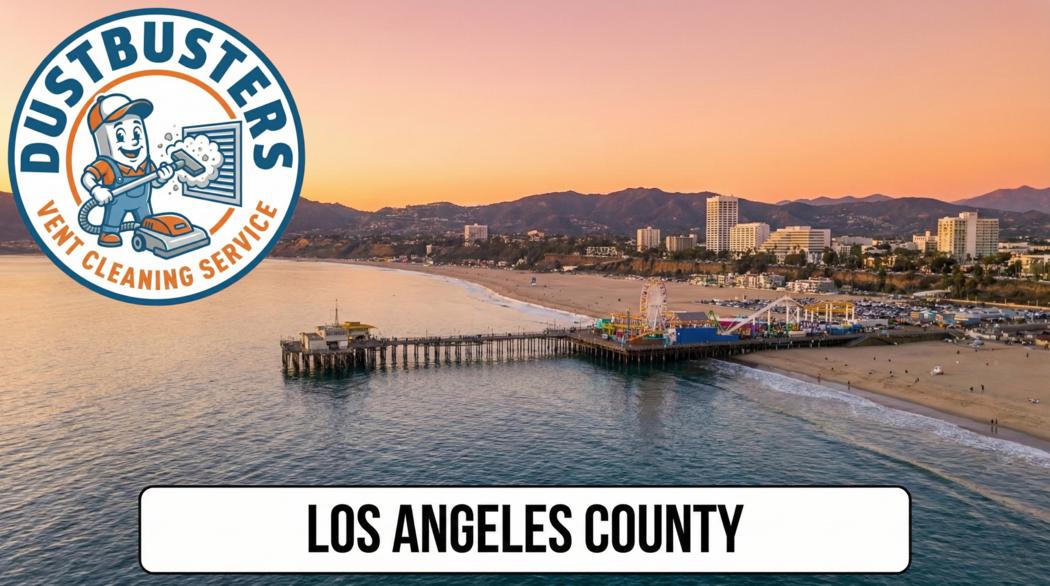 Dryer vent duct being cleaned to remove lint and restore airflow