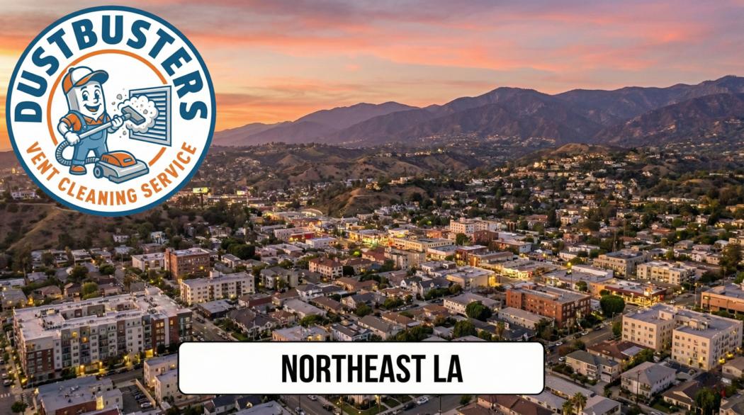 Dryer vent duct being cleaned to remove lint and restore airflow