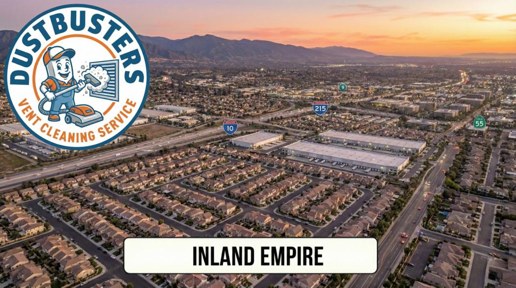 Dryer vent duct being cleaned to remove lint and restore airflow