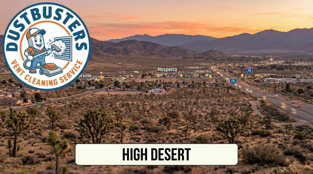 Dryer vent duct being cleaned to remove lint and restore airflow