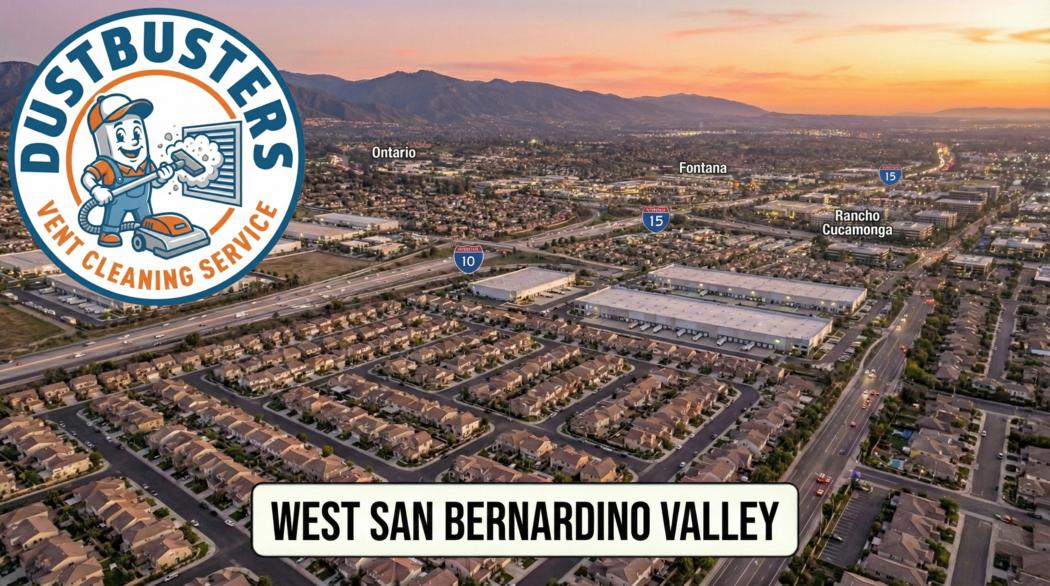 Dryer vent duct being cleaned to remove lint and restore airflow