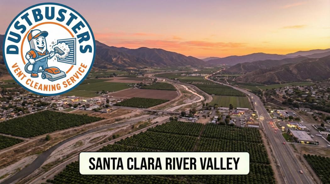 Dryer vent duct being cleaned to remove lint and restore airflow